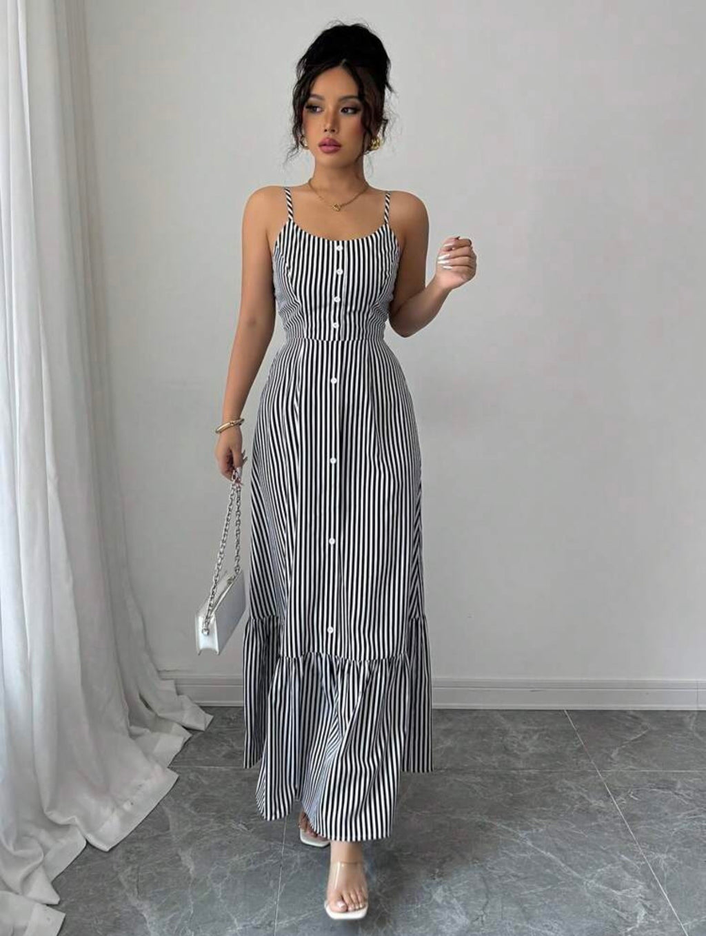 Ruffle striped dress