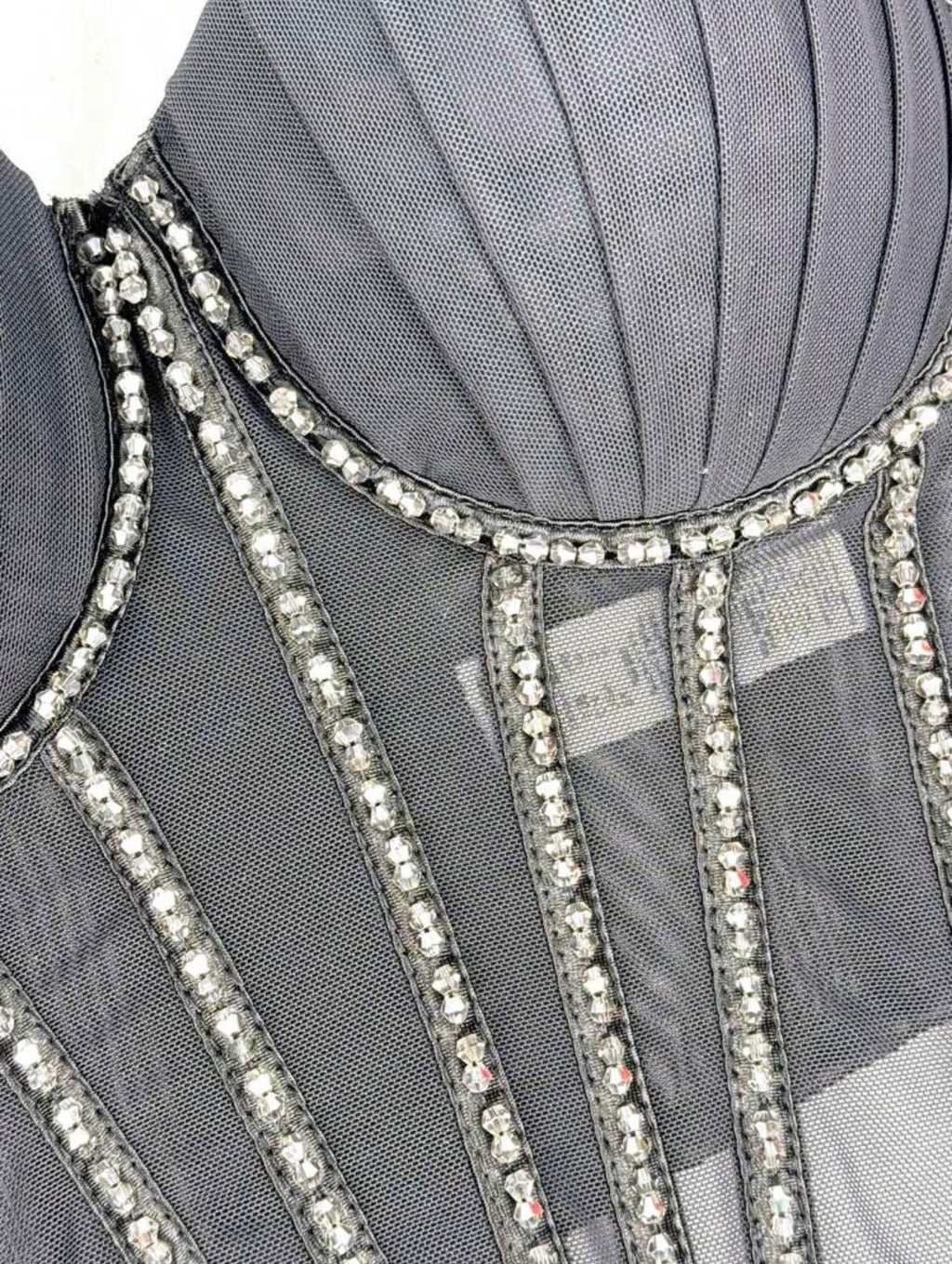 Black  corset with strass