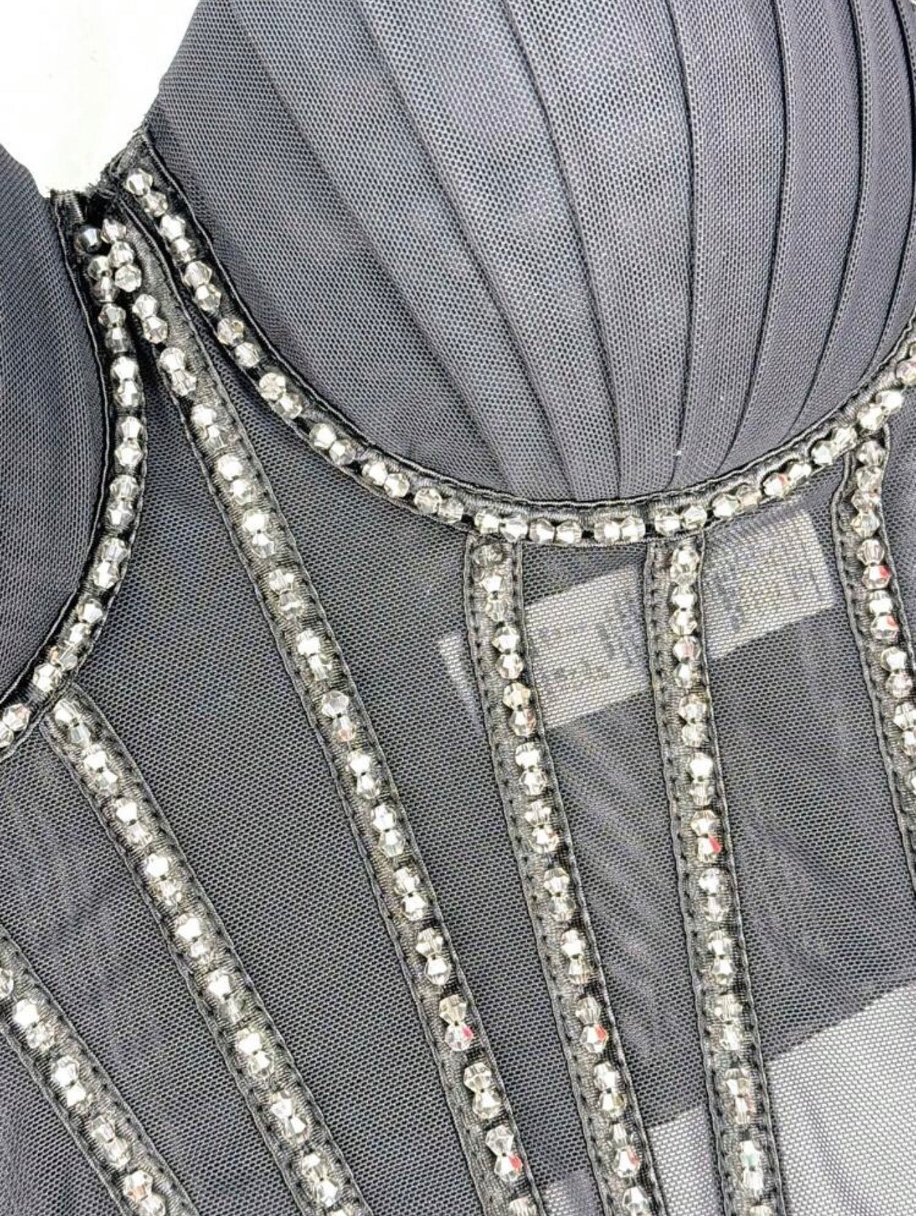 Black  corset with strass