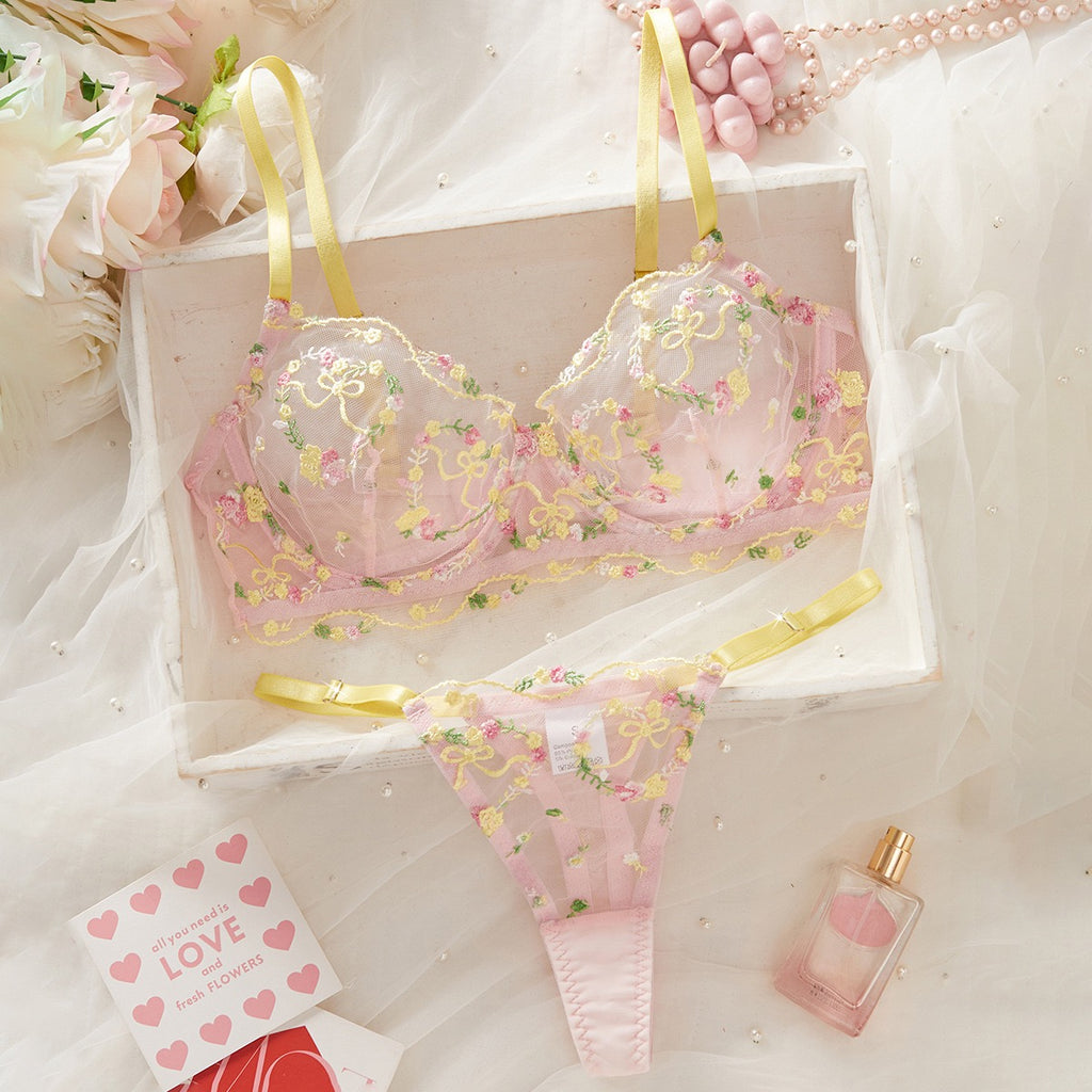 Lemon and strawberry lingerie set