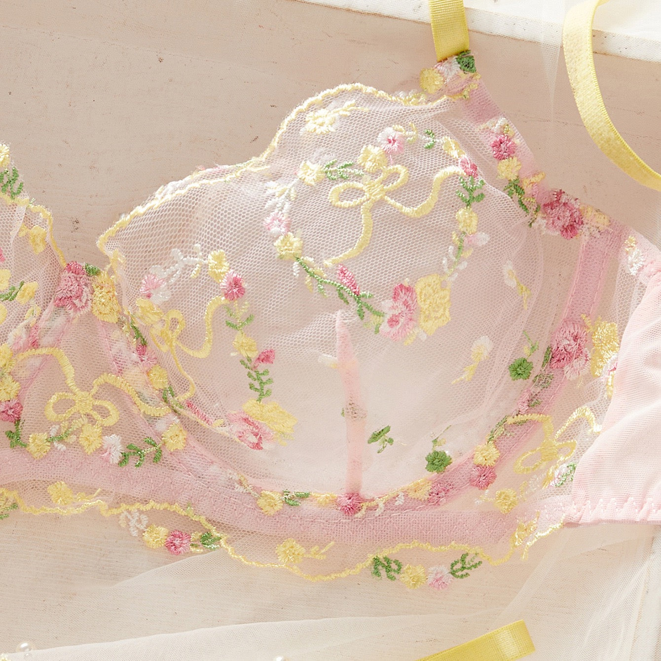 Lemon and strawberry lingerie set