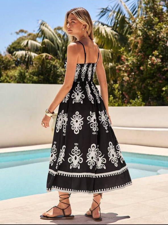 Summer black &white dress