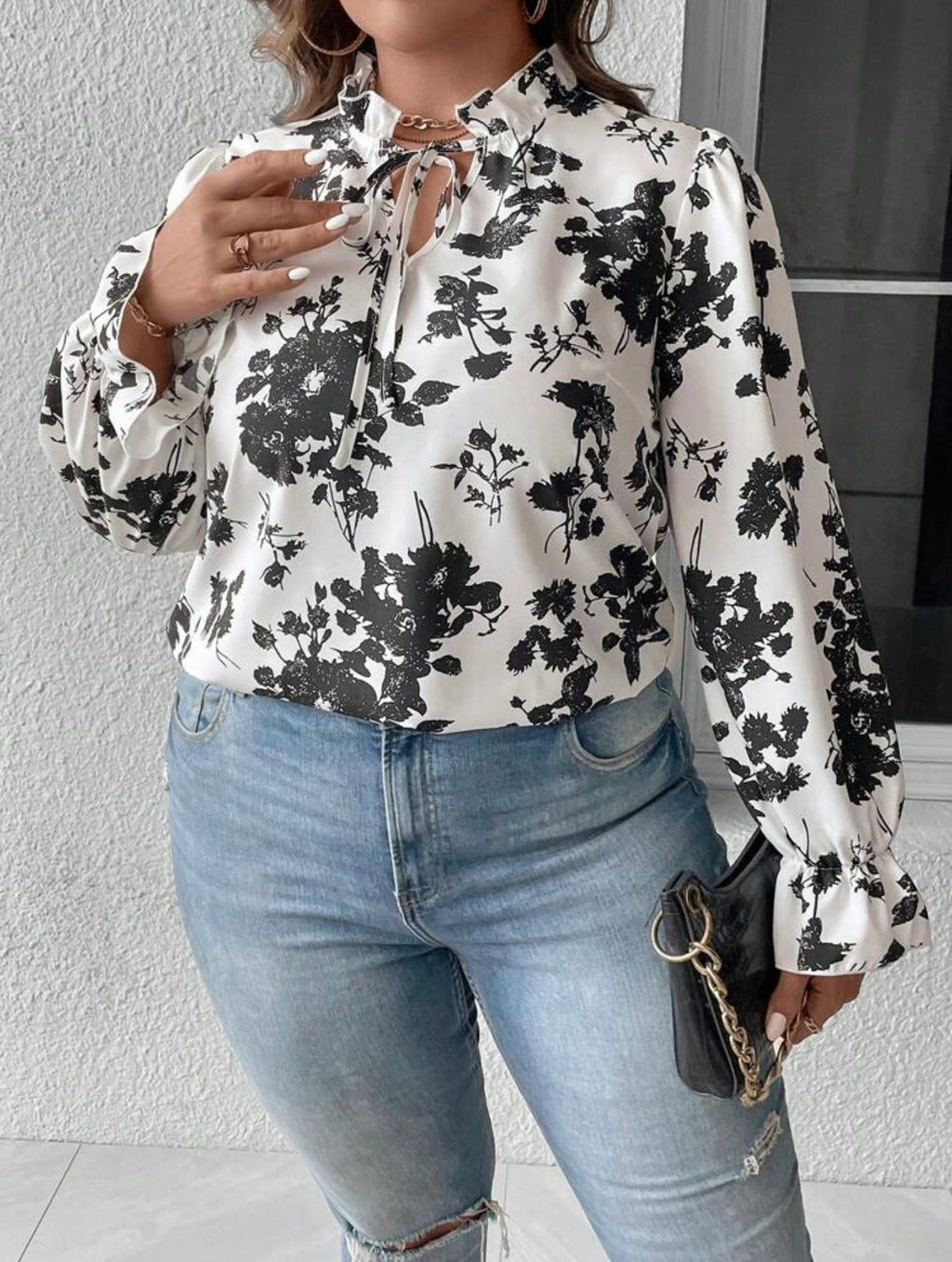 Shein women plus size blouse