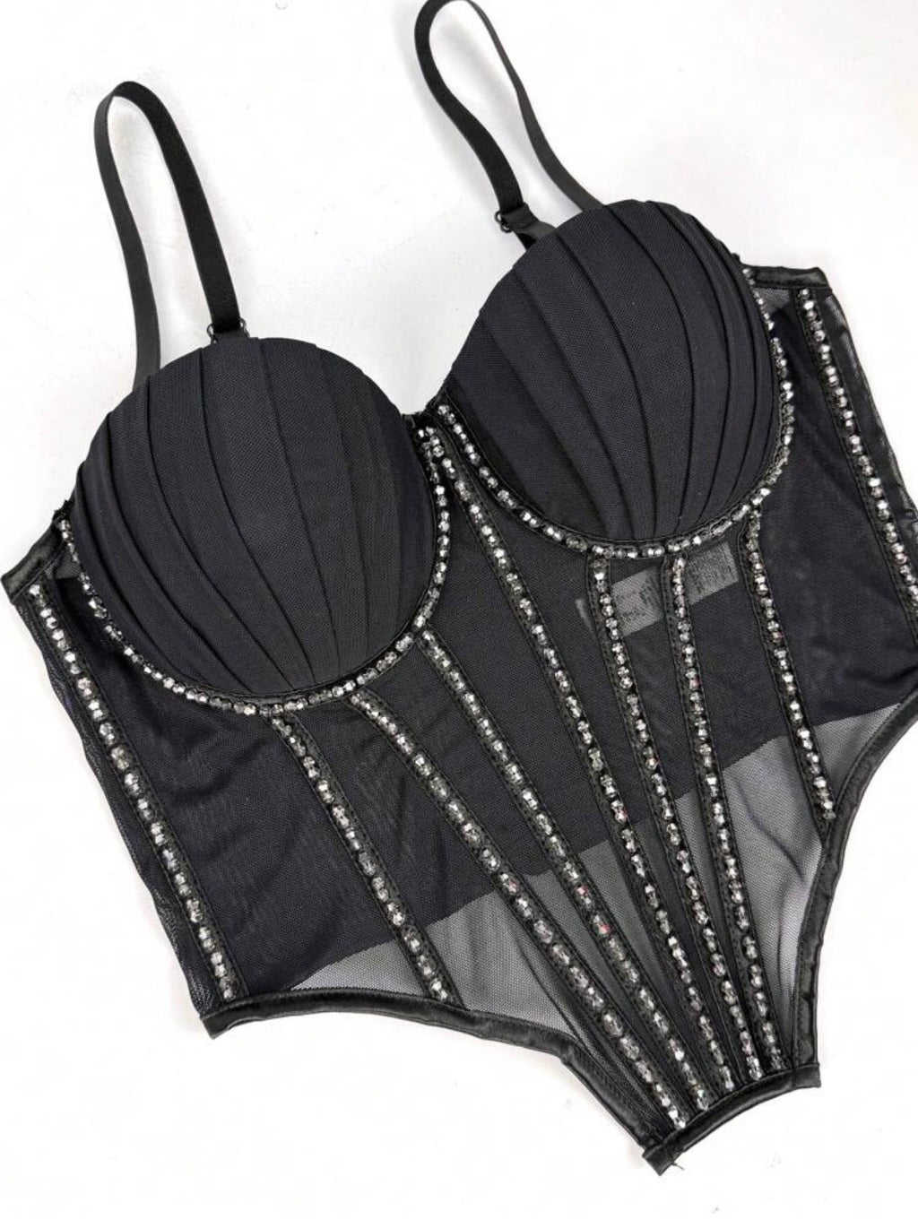 Black  corset with strass