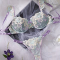 Colorful flowers lingerie set