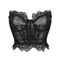 Black lace transparent corset (large size )