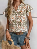 Ruffled women blouse