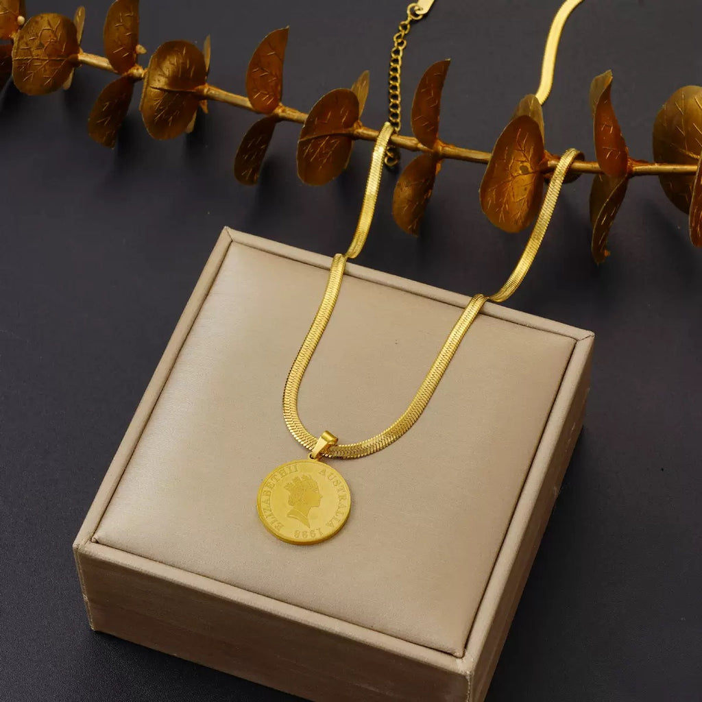Foreign coin necklace