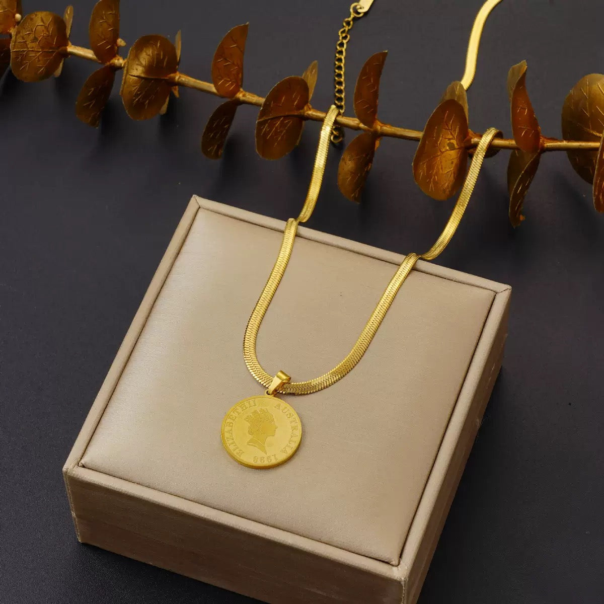 Foreign coin necklace