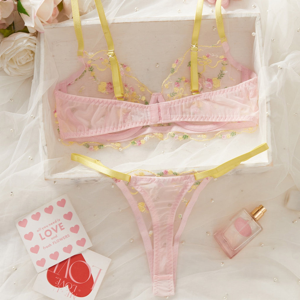 Lemon and strawberry lingerie set