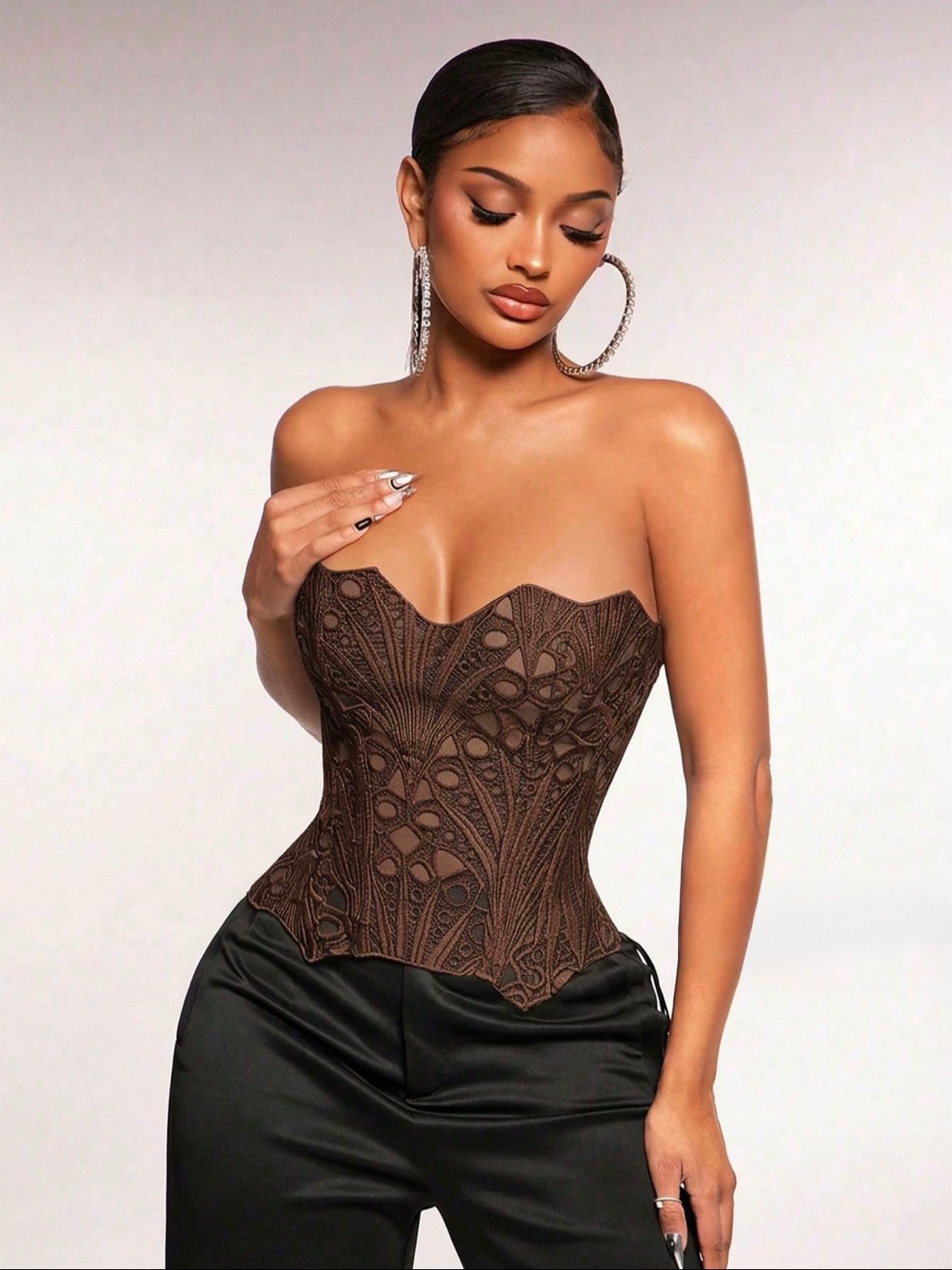 Brown corset