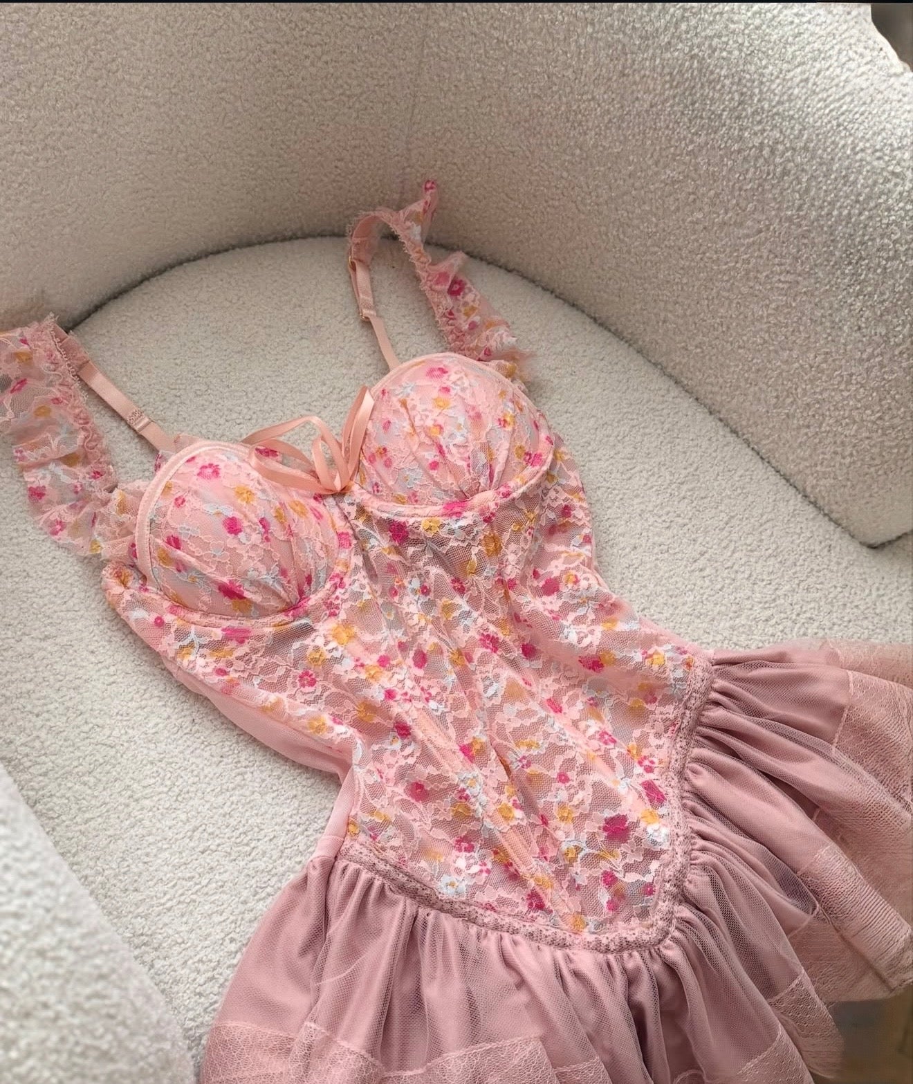 Girly baby doll lingerie set