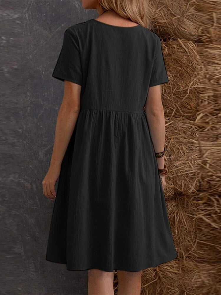 linen casual dress