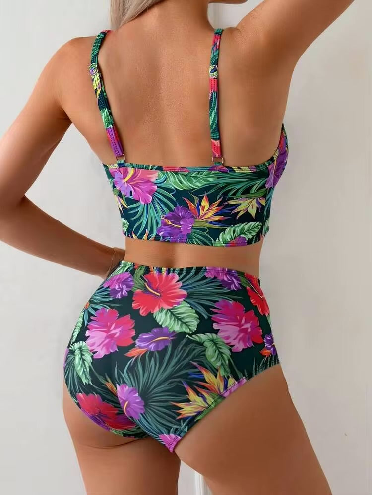 Flowery swimwear 2 pieces