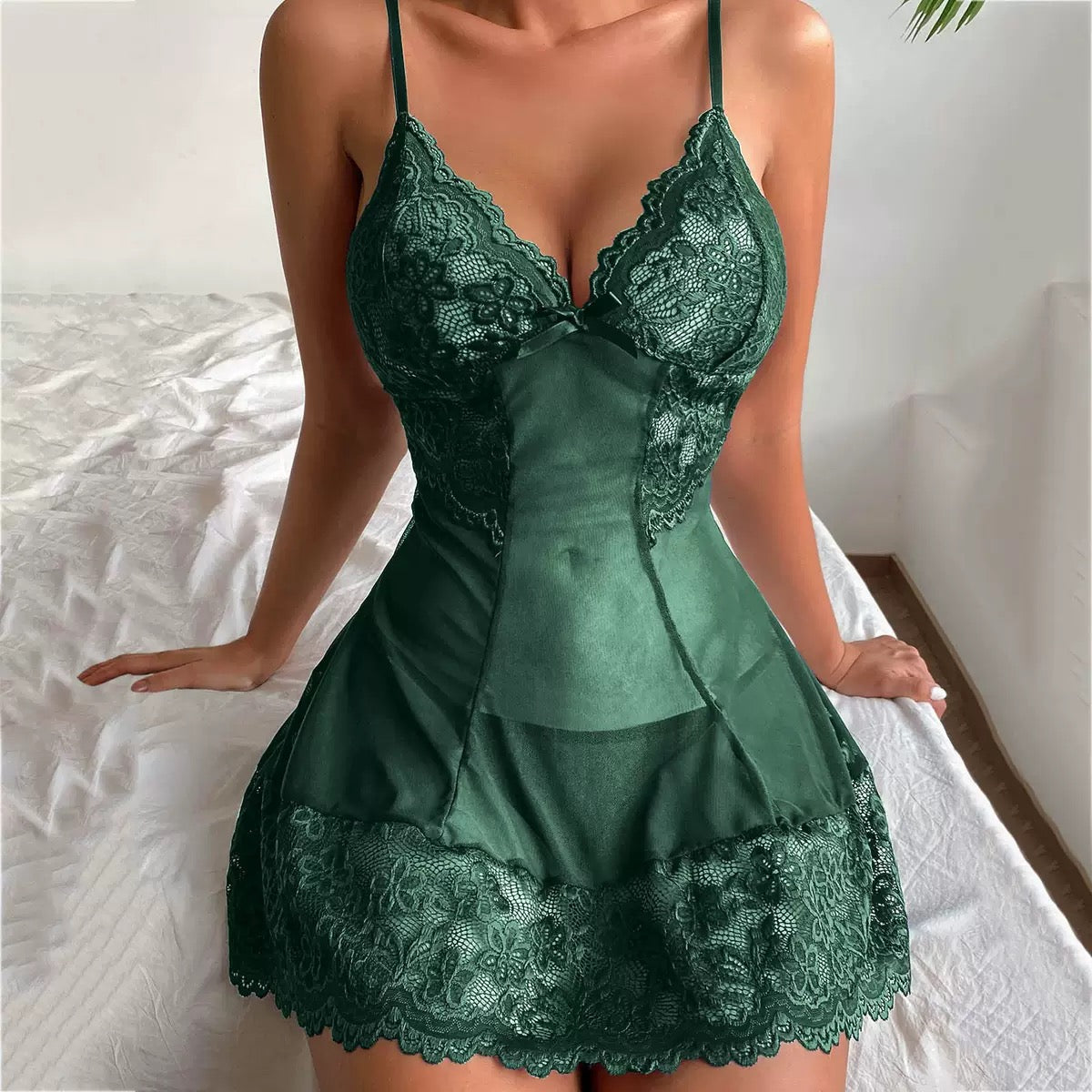 Green sexy lingerie