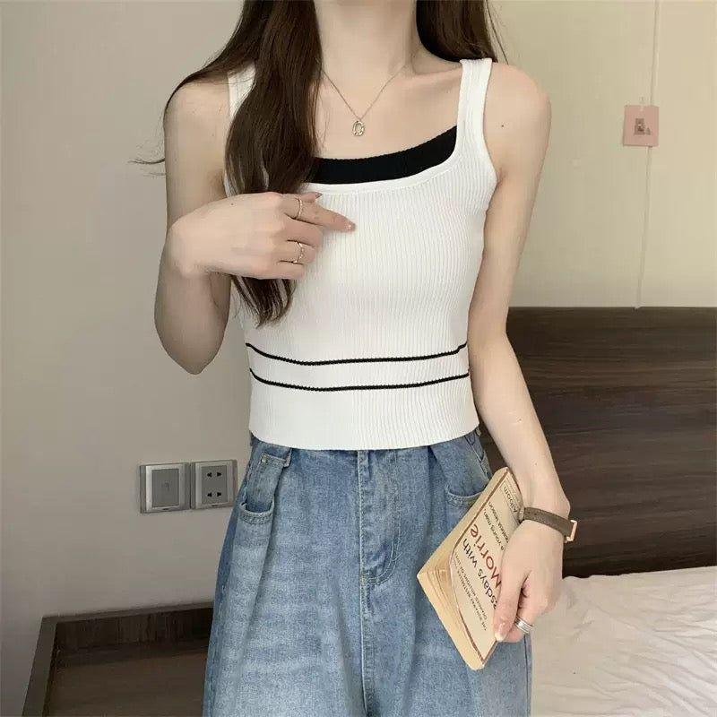 Casual basic white top