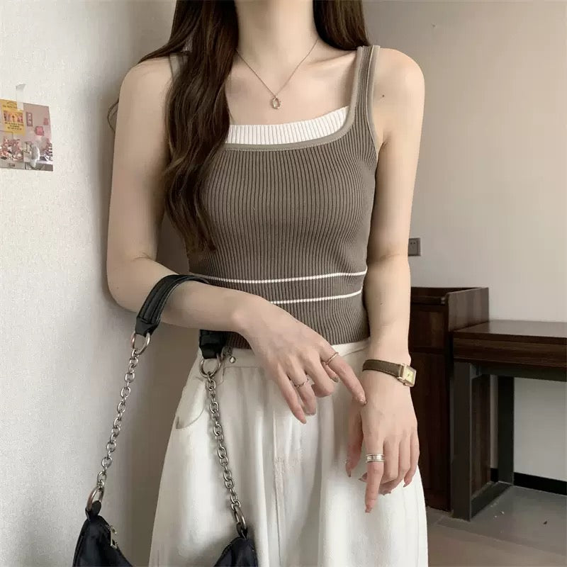 Casual basic camel top