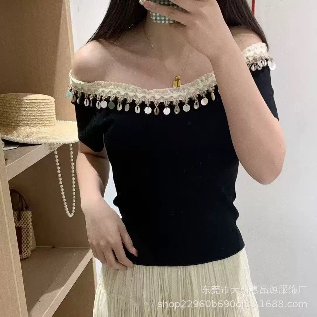 Chic Offshoulder Knit